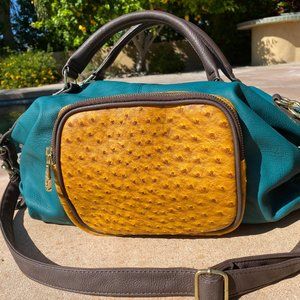 Steve Madden Turquoise Leather Purse/Duffle